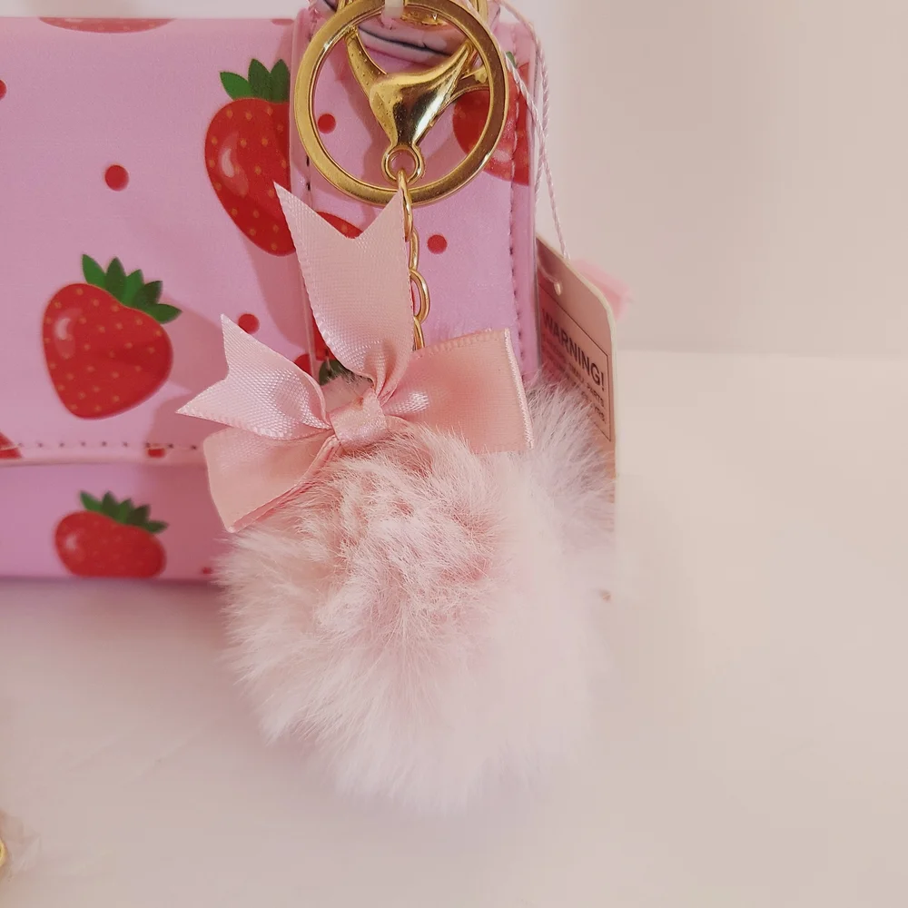 Willow & Ruby Strawberry Mini Bag w/ Pom Charm